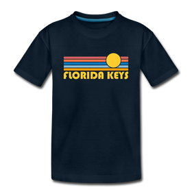 Florida Keys, Florida Youth T-Shirt - Retro Sunrise Youth Florida Keys Tee