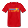 Charleston, South Carolina Youth T-Shirt - Retro Sunrise Youth Charleston Tee - red