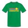 Charleston, South Carolina Youth T-Shirt - Retro Sunrise Youth Charleston Tee - kelly green