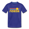 Florida Youth T-Shirt - Retro Sunrise Youth Florida Tee - royal blue