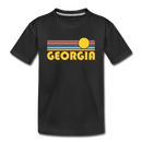 Georgia Youth T-Shirt - Retro Sunrise Youth Georgia Tee - black