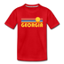 Georgia Youth T-Shirt - Retro Sunrise Youth Georgia Tee - red