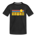 Hawaii Youth T-Shirt - Retro Sunrise Youth Hawaii Tee - black
