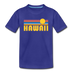 Hawaii Youth T-Shirt - Retro Sunrise Youth Hawaii Tee - royal blue