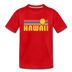 Hawaii Youth T-Shirt - Retro Sunrise Youth Hawaii Tee - red