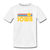 Iowa Youth T-Shirt - Retro Sunrise Youth Iowa Tee - white