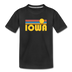 Iowa Youth T-Shirt - Retro Sunrise Youth Iowa Tee - black
