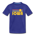 Iowa Youth T-Shirt - Retro Sunrise Youth Iowa Tee - royal blue