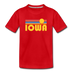 Iowa Youth T-Shirt - Retro Sunrise Youth Iowa Tee - red