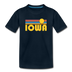 Iowa Youth T-Shirt - Retro Sunrise Youth Iowa Tee - deep navy