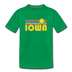 Iowa Youth T-Shirt - Retro Sunrise Youth Iowa Tee - kelly green