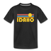 Idaho Youth T-Shirt - Retro Sunrise Youth Idaho Tee - black