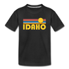 Idaho Youth T-Shirt - Retro Sunrise Youth Idaho Tee - black