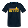 Idaho Youth T-Shirt - Retro Sunrise Youth Idaho Tee - deep navy
