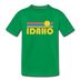 Idaho Youth T-Shirt - Retro Sunrise Youth Idaho Tee - kelly green