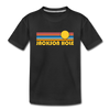 Jackson Hole, Wyoming Youth T-Shirt - Retro Sunrise Youth Jackson Hole Tee - black