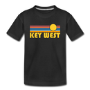 Key West, Florida Youth T-Shirt - Retro Sunrise Youth Key West Tee - black