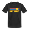 Key West, Florida Youth T-Shirt - Retro Sunrise Youth Key West Tee - black