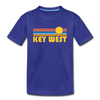 Key West, Florida Youth T-Shirt - Retro Sunrise Youth Key West Tee - royal blue