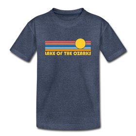 Lake of the Ozarks, Missouri Youth T-Shirt - Retro Sunrise Youth Lake of the Ozarks Tee