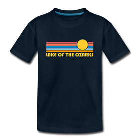 Lake of the Ozarks, Missouri Youth T-Shirt - Retro Sunrise Youth Lake of the Ozarks Tee