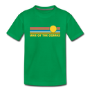 Lake of the Ozarks, Missouri Youth T-Shirt - Retro Sunrise Youth Lake of the Ozarks Tee - kelly green