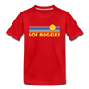 Los Angeles, California Youth T-Shirt - Retro Sunrise Youth Los Angeles Tee - red