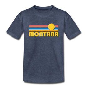 Montana Youth T-Shirt - Retro Sunrise Youth Montana Tee