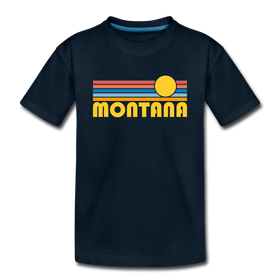 Montana Youth T-Shirt - Retro Sunrise Youth Montana Tee