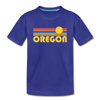 Oregon Youth T-Shirt - Retro Sunrise Youth Oregon Tee - royal blue