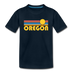Oregon Youth T-Shirt - Retro Sunrise Youth Oregon Tee - deep navy