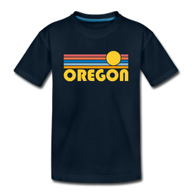 Oregon Youth T-Shirt - Retro Sunrise Youth Oregon Tee