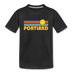 Portland, Oregon Youth T-Shirt - Retro Sunrise Youth Portland Tee - black