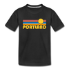 Portland, Oregon Youth T-Shirt - Retro Sunrise Youth Portland Tee