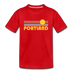 Portland, Oregon Youth T-Shirt - Retro Sunrise Youth Portland Tee - red