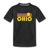 Ohio Youth T-Shirt - Retro Sunrise Youth Ohio Tee - black