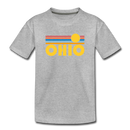 Ohio Youth T-Shirt - Retro Sunrise Youth Ohio Tee - heather gray