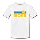 Moab, Utah Youth T-Shirt - Retro Sunrise Youth Moab Tee - white