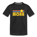 Moab, Utah Youth T-Shirt - Retro Sunrise Youth Moab Tee - black