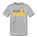 Moab, Utah Youth T-Shirt - Retro Sunrise Youth Moab Tee - heather gray