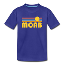 Moab, Utah Youth T-Shirt - Retro Sunrise Youth Moab Tee - royal blue