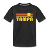 Tampa, Florida Youth T-Shirt - Retro Sunrise Youth Tampa Tee - black