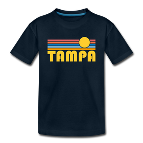 Tampa, Florida Youth T-Shirt - Retro Sunrise Youth Tampa Tee