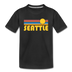 Seattle, Washington Youth T-Shirt - Retro Sunrise Youth Seattle Tee - black
