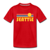 Seattle, Washington Youth T-Shirt - Retro Sunrise Youth Seattle Tee - red