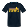 Seattle, Washington Youth T-Shirt - Retro Sunrise Youth Seattle Tee