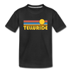 Telluride, Colorado Youth T-Shirt - Retro Sunrise Youth Telluride Tee