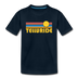 Telluride, Colorado Youth T-Shirt - Retro Sunrise Youth Telluride Tee - deep navy