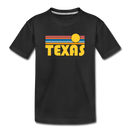 Texas Youth T-Shirt - Retro Sunrise Youth Texas Tee - black