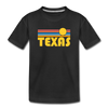 Texas Youth T-Shirt - Retro Sunrise Youth Texas Tee - black